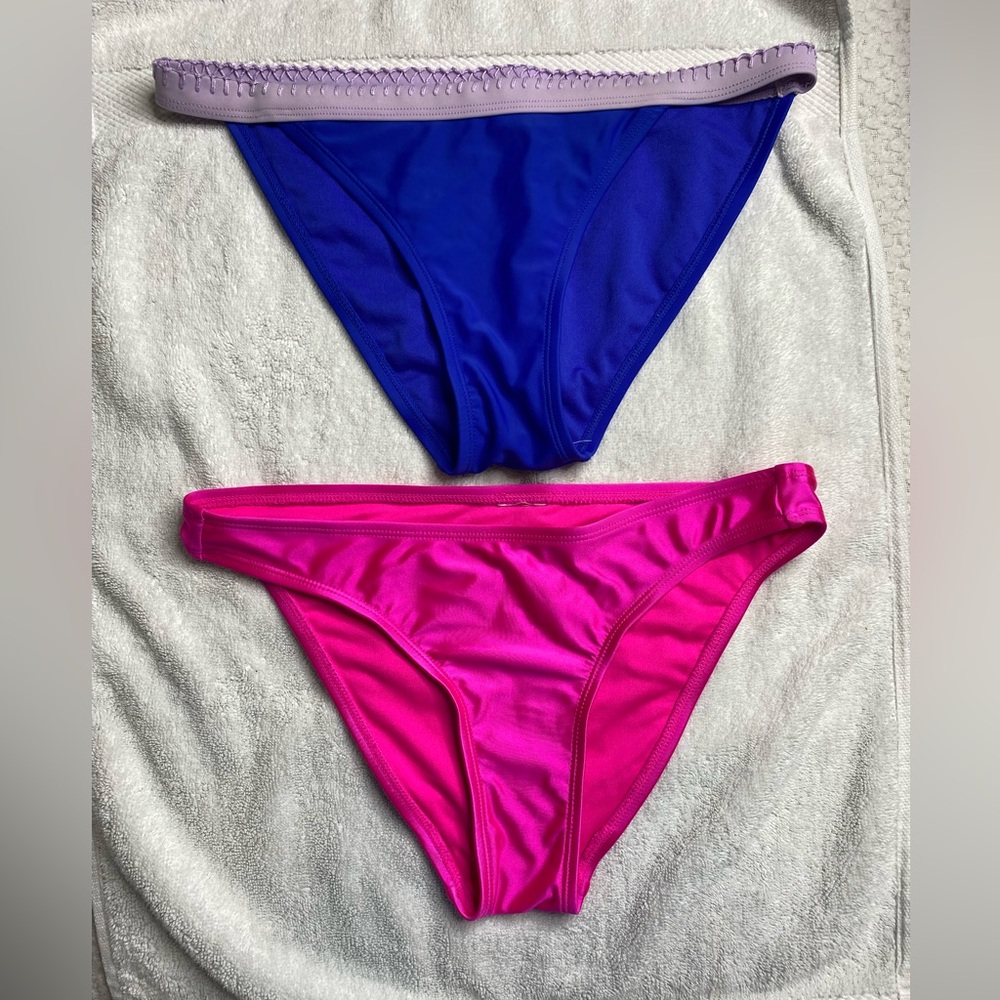 Vibrant Pink and Blue Bikini Bottoms